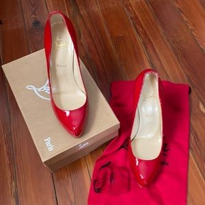 Christian Louboutin patent Bianca platform 5” sky high heel,  1” platform EU41